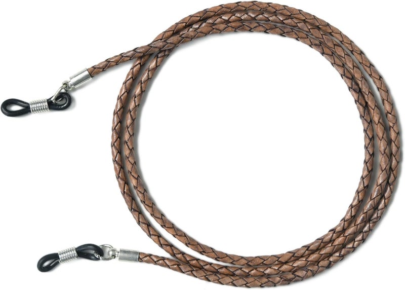 GENIQUE Genuine Leather Glasses Strap, Eyeglass Chain,Eye Glasses holders around Neck, Sunglass Strap for Men - Image 1